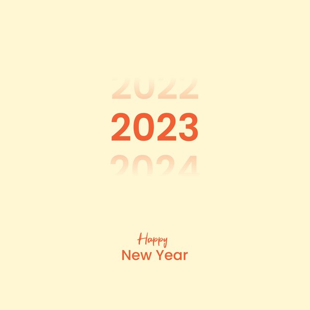 Clean UI style minimalist design for happy new year 2023 instagram post