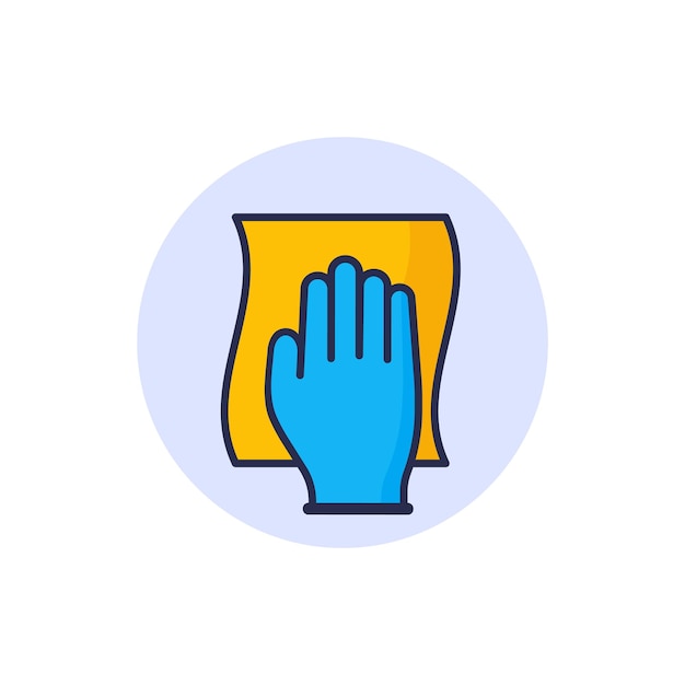 Cleaning wipe icon flat vector