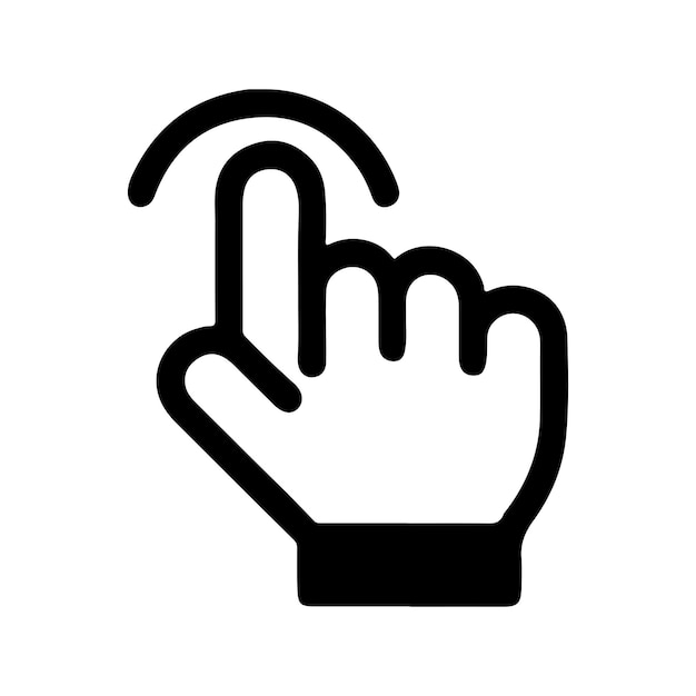 Clicker Pointer Hand Line Icon Editable Stroke Pixel Perfect For Mobile and Web