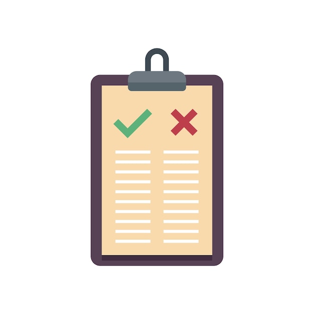Clipboard compare icon flat vector Scale comparison Money business isolated