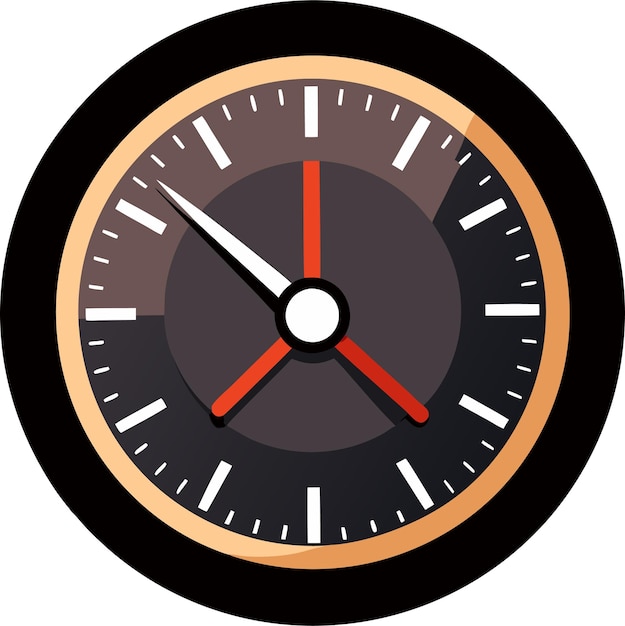 clock sign vector art illustration design