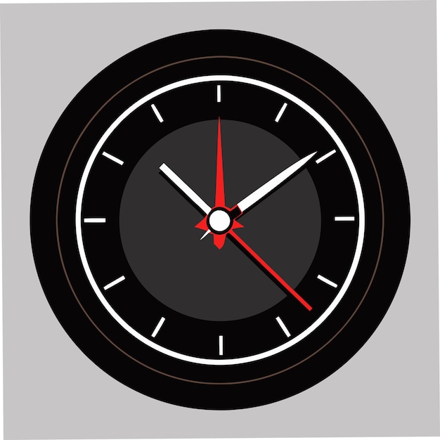 clock sign vector art illustration design