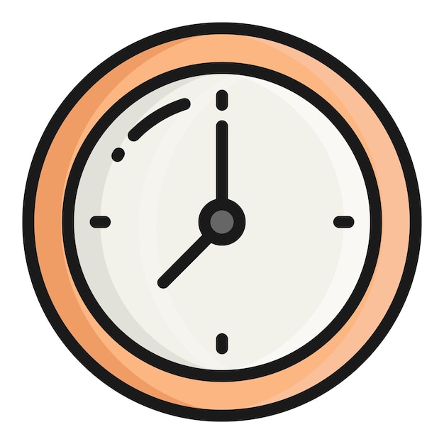clock vector line icon school and education icon