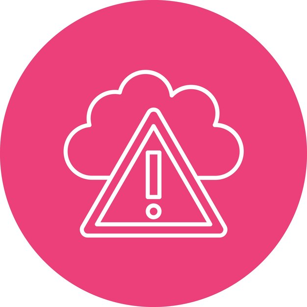 cloud alert icon vector image can be used for cloud computing