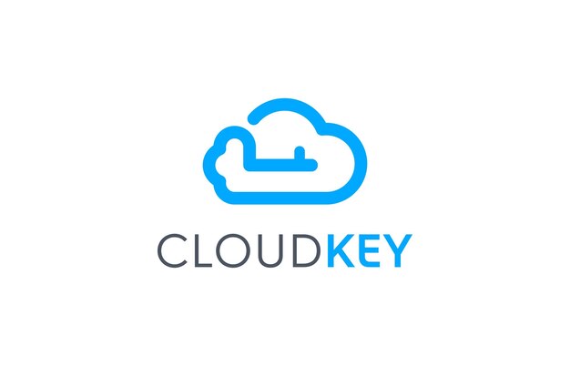 cloud and key logo design templates