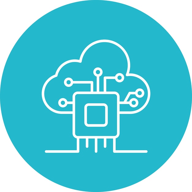 cloud based architecture icon vector image can be used for data analytics