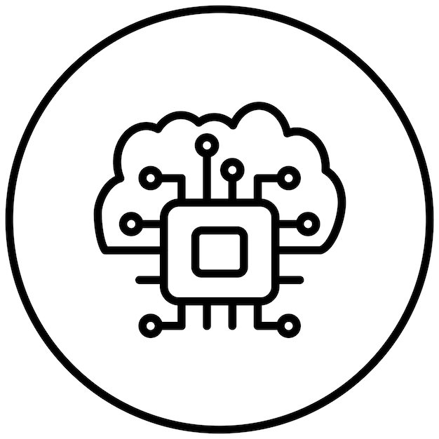 Cloud Based Architecture vector icon illustration of Data Analytics iconset