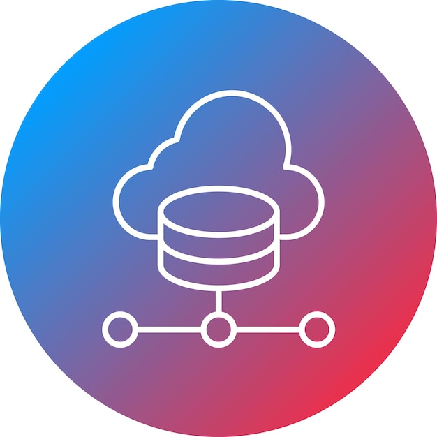 cloud database icon vector image can be used for big data