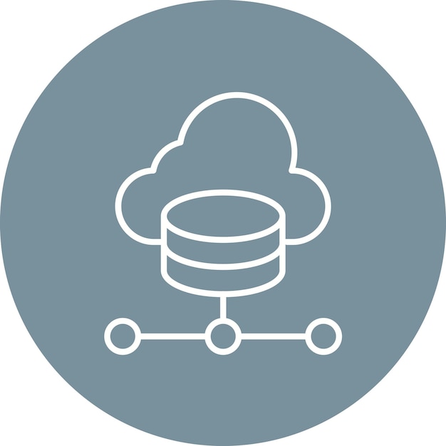 cloud database icon vector image can be used for big data