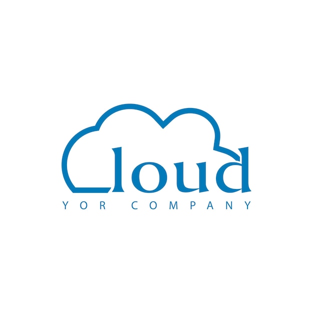 Cloud illustration logo vector flat design