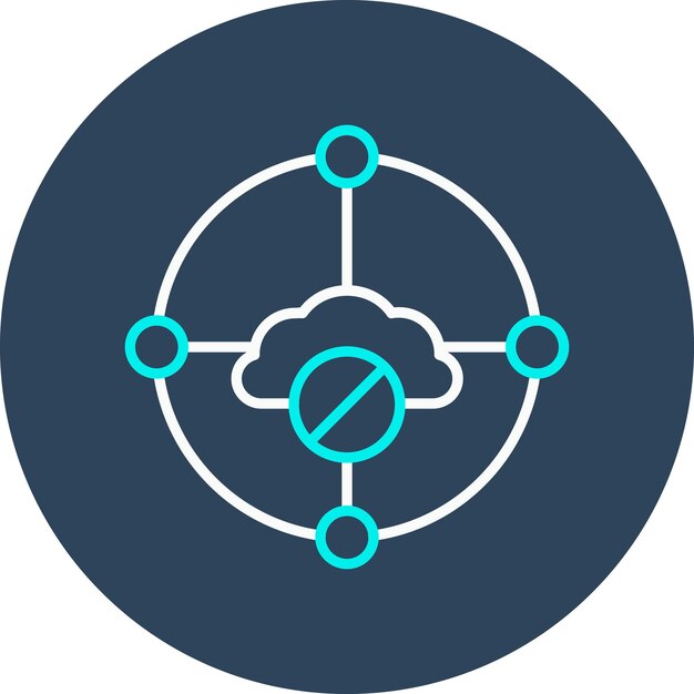 Cloud Inaccessible vector icon Can be used for Web Hosting iconset
