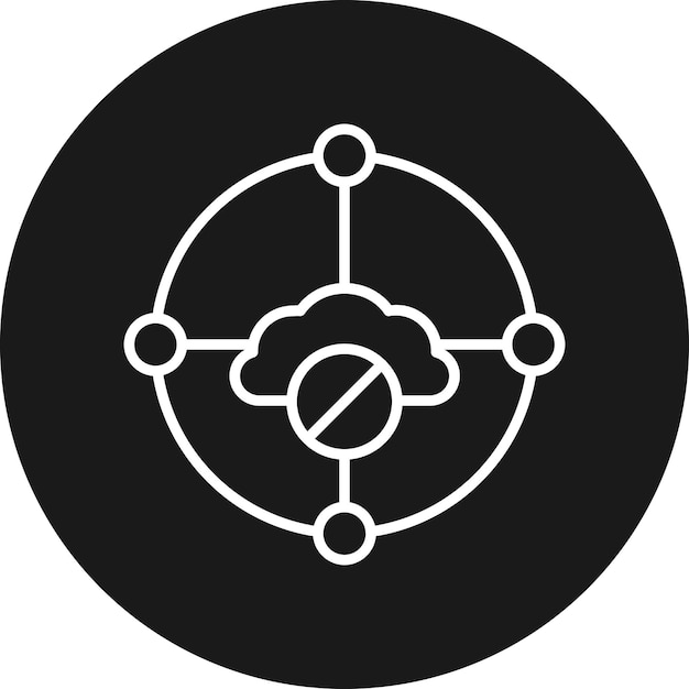 Cloud Inaccessible vector icon Can be used for Web Hosting iconset