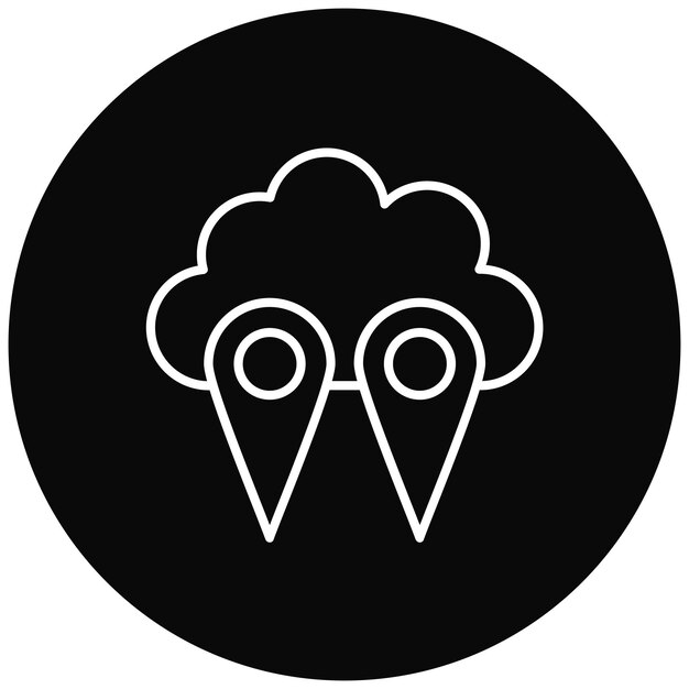 Cloud Location icon vector image Can be used for Cloud Computing