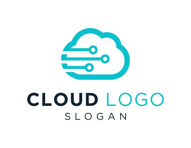 Cloud Logo Design was created using the Corel Draw 2018 application with a white background