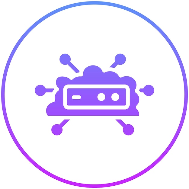 cloud network vector icon illustration of cloud computing iconset