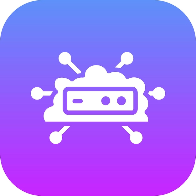 cloud network vector icon illustration of cloud computing iconset