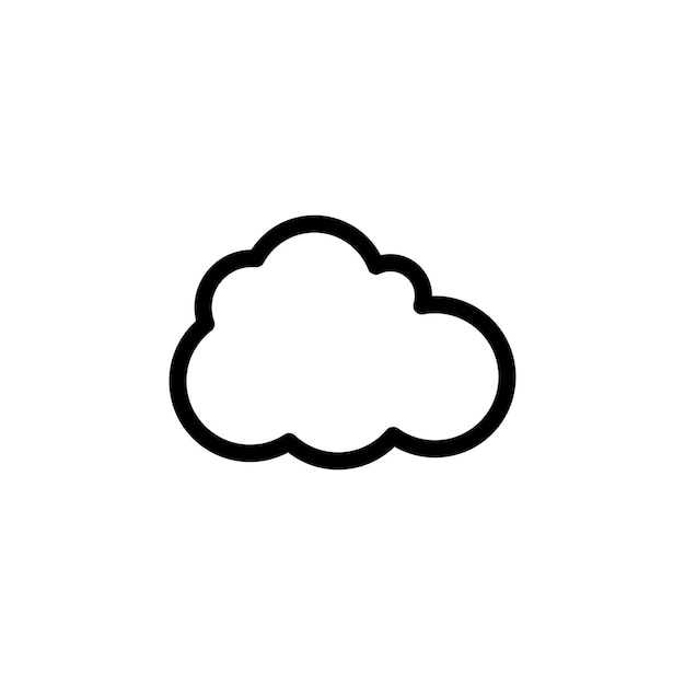 cloud outline vector template
