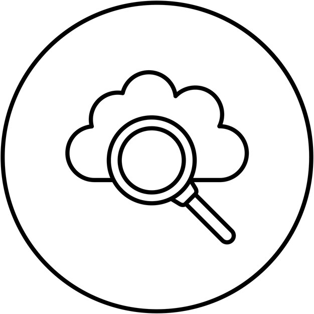 cloud search icon vector image can be used for cloud computing