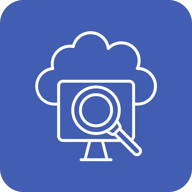 cloud searching icon vector image can be used for cloud computing