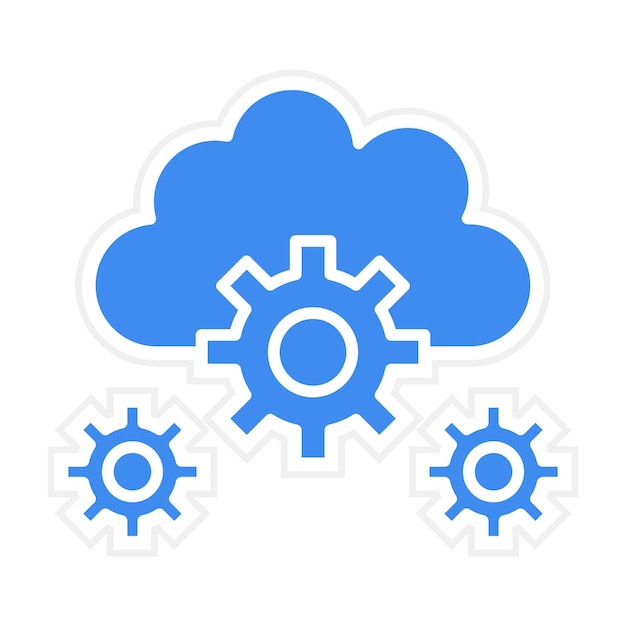 Cloud Setting icon vector image Can be used for Cloud Computing