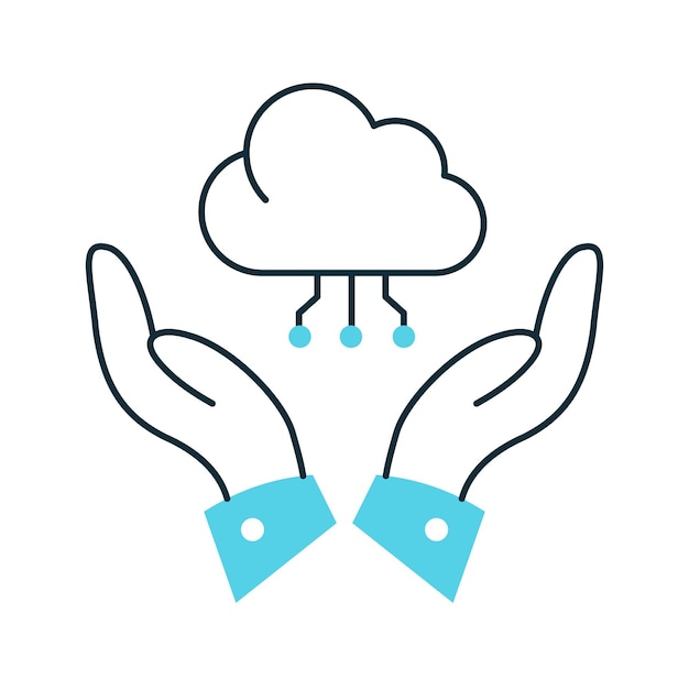 CloudBased AI Automation Systems Vector Icon Design