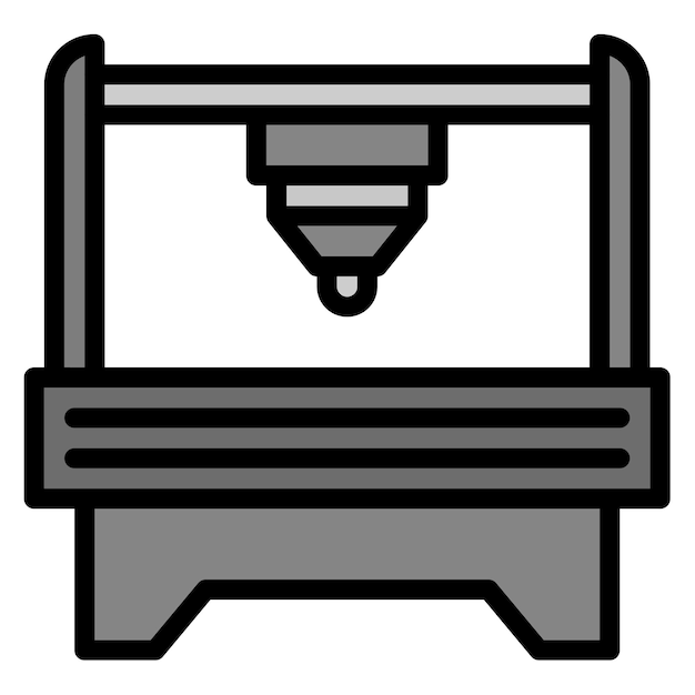 Cnc Machine icon vector image Can be used for Printing