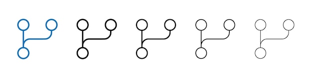 Code branch icon Outline vector logo for web ui