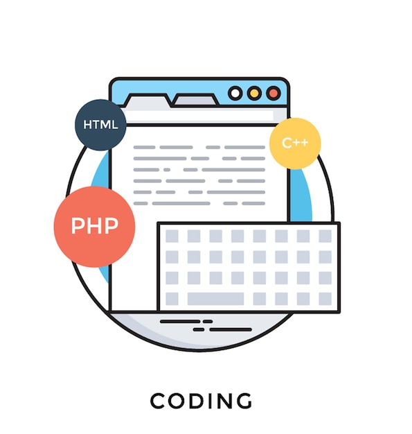 Coding Flat vector Icon