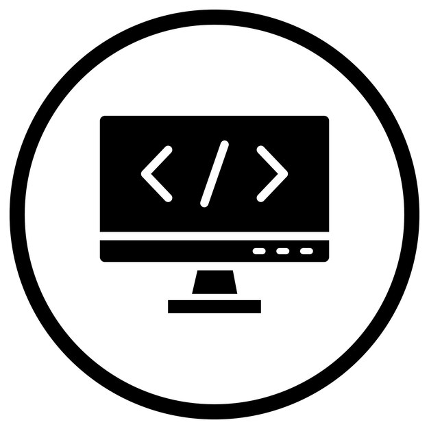 Coding Vector Icon Design Illustration