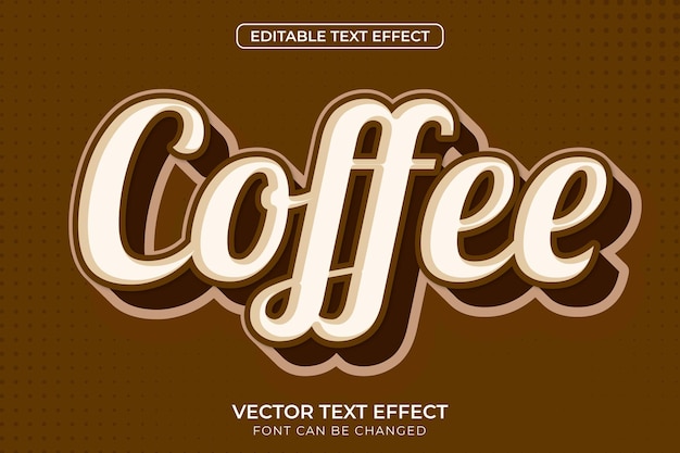 Coffee editable Text effect