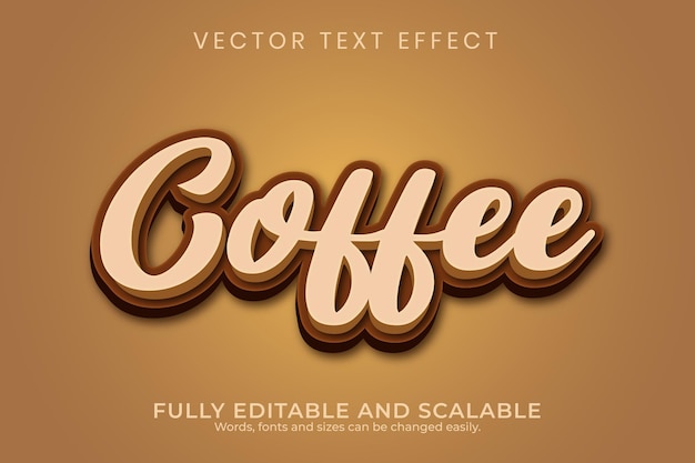 Coffee editable text effect