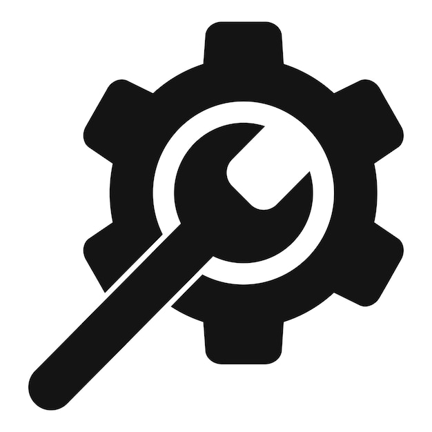 Cog key power source icon simple vector Specification module