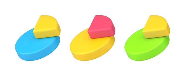 collection isometric multicolored chard diagram strategy analytics evaluation economy business