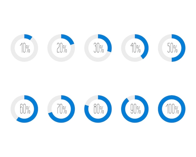 collection loading bar status icon vector illustration set loaded icons download progress upload