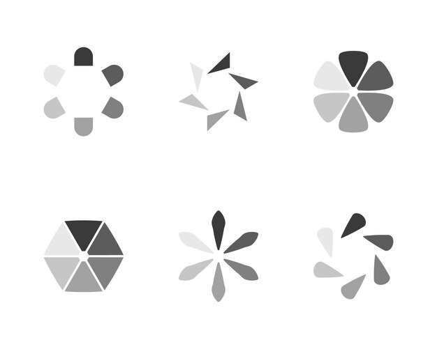 Collection Loading bar status icon Vector illustration Set of vector loaded icons Download progress Donload or Upload