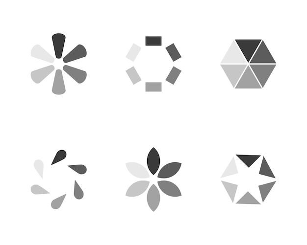 Collection Loading bar status icon Vector illustration Set of vector loaded icons Download progress Donload or Upload
