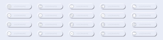 Collection of banners for links to social networks