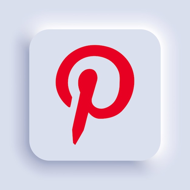 Collection of different Pinterest icons Social media logo Line art and flat style isolated on white background Vector line icon for business and advertising Editorial