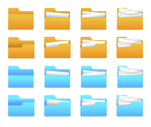 Collection of Folder Icons for Document Organization