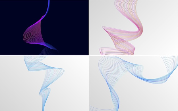 collection of geometric minimal lines pattern set
