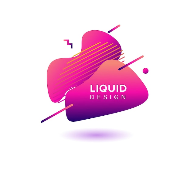 color abstract liquid shape fluid color overlap gradient background vector creative neon color design
