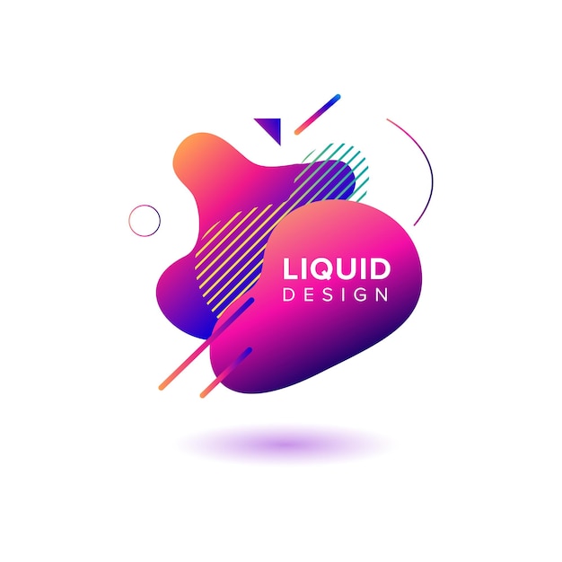 color abstract liquid shape fluid color overlap gradient background vector creative neon color design