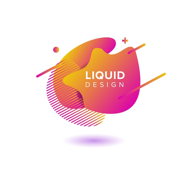 color abstract liquid shape fluid color overlap gradient background vector creative neon color design