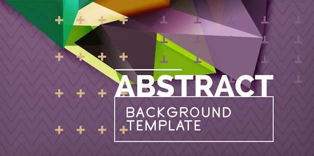 color geometric abstract background minimal abstraction design with mosaic style 3d shape