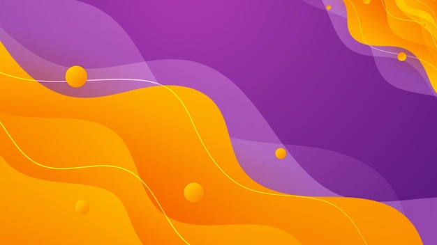 Color gradient background wave line pattern vector abstract trendy geometric graphic design Simple minimal waves and lines yellow orange and purple color gradient pattern background