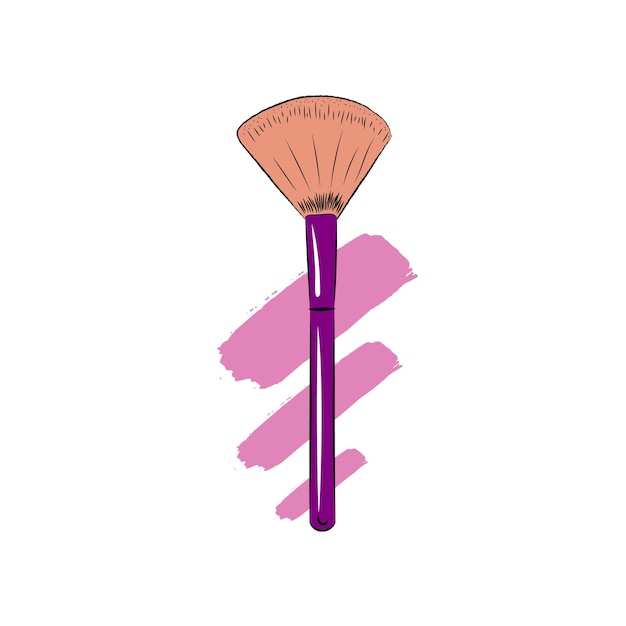 Color painted makeup brush vector template Color trends