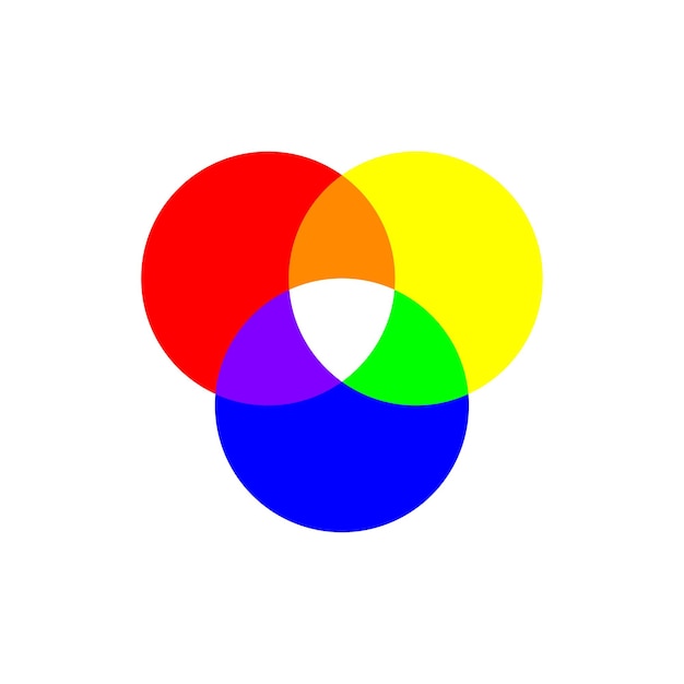 colored intersecting circles color background design element vector illustration