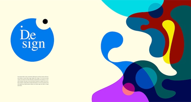 Colorful Abstract Banner Template with Dummy Text for Web Design Landing page and Print Material