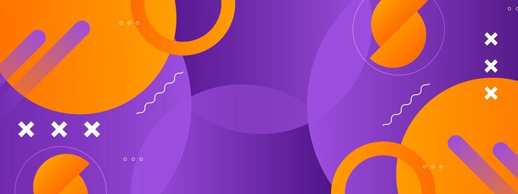 Colorful abstract geometric shapes template background design Gradient cheerful colors banner
