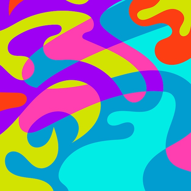 colorful abstract shapes in a modern geometric pattern
